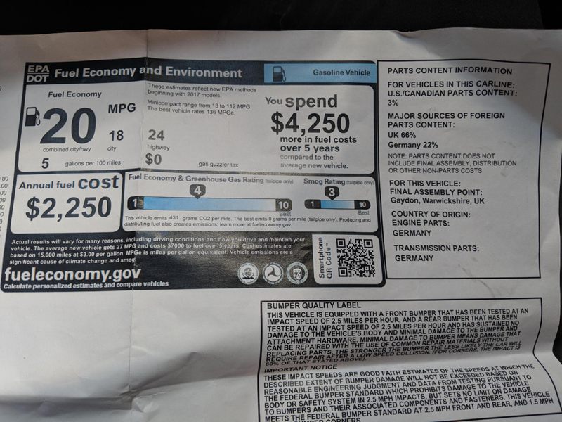 Illustration for article titled Here's The Window Sticker For A $264,649 Aston Martin DB11 Volante